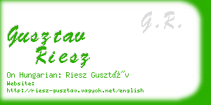 gusztav riesz business card